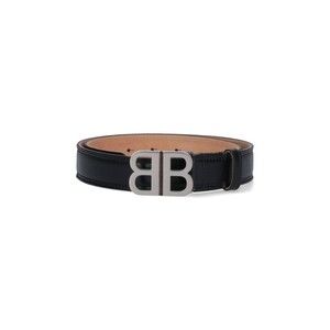 Balenciaga Logo Belt – Black/Silver - NWT